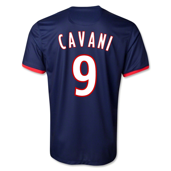 13-14 PSG #9 Cavani Home Soccer Jersey Shirt - Click Image to Close